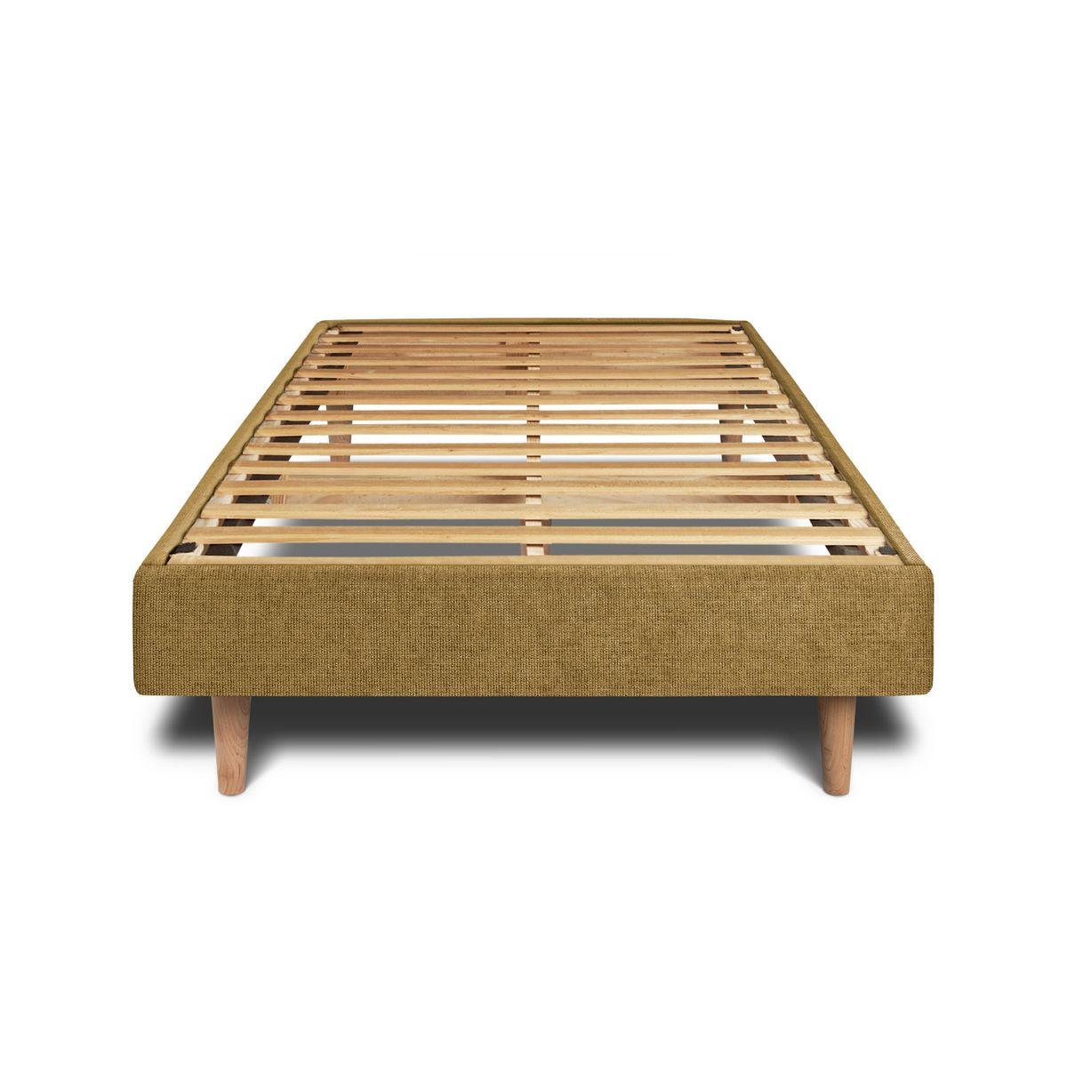 LATTENROST – Stoff – Im Bausatz - 90 x 190 cm - Beige/Gelb, Karton/Holz (90/190cm) - Sommeil de Plomb