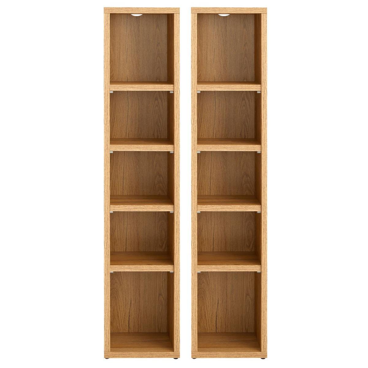 CD/DVD- REGAL CHART Wildeiche - Wildeiche, Holzwerkstoff (20/186/17cm) - CARO-Möbel