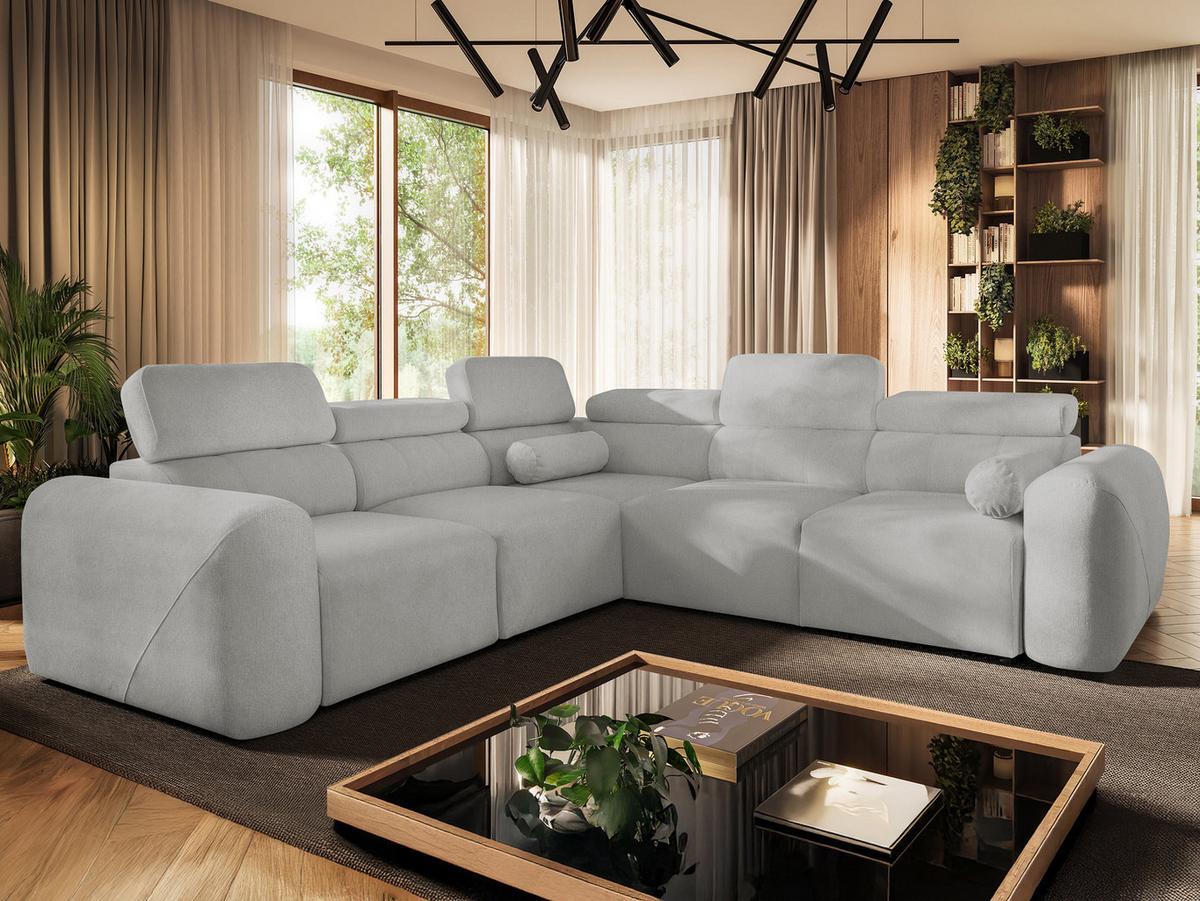 ECKSCHLAFSOFA Volare III, Seite: Links - Hellgrau, Holz/Textil (273/272cm) - MIRJAN24