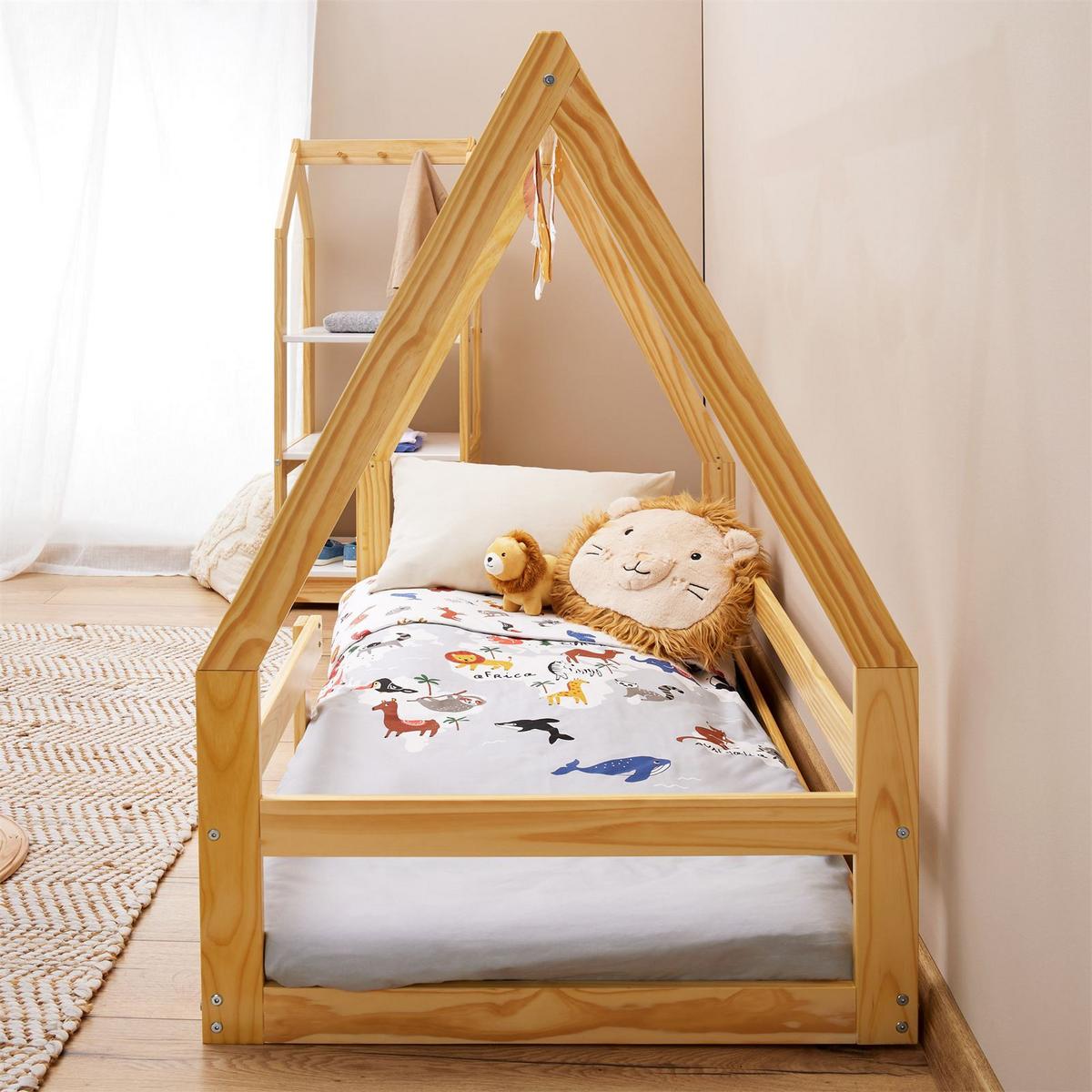 HAUSBETT LUSIA 80x160 cm natur - Naturfarben, Holz (85/125/164cm) - IDIMEX