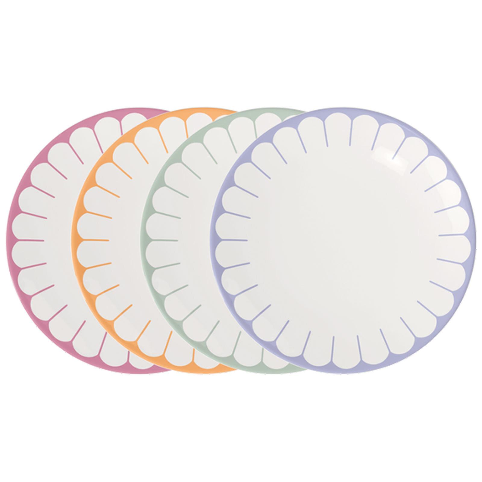 SPEISETELLER-SET Fleur Couleur bunt ø 26,6 cm 4-tlg. - Multicolor, Keramik (26.6cm) - Villeroy & Boch