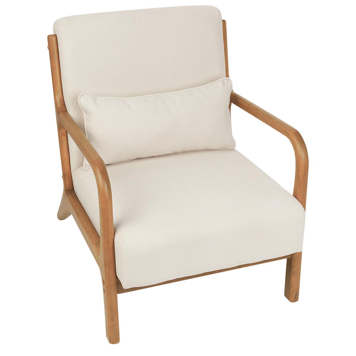 SESSEL Stoff Helles Beige Skovde - Hellbraun/Creme, Textil (65/78/80cm) - Beliani