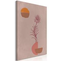 KUNSTDRUCK Rosa 80/120 cm - Pink/Braun, Textil (80/120cm) - KUNSTLOFT