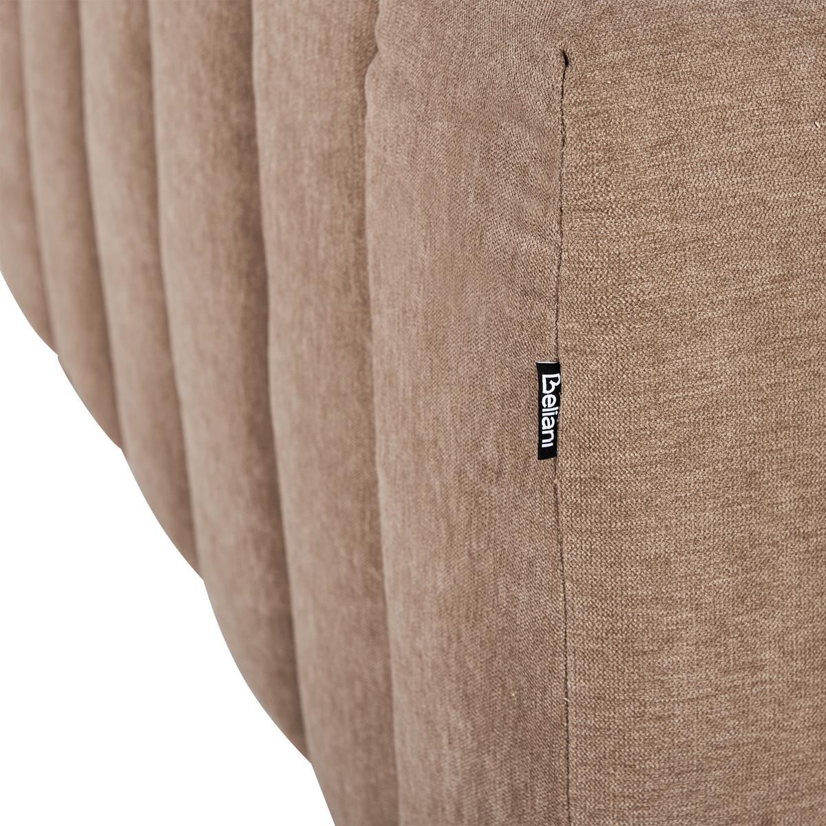CHAISELONGUE-RECHTSSEITIGE Stoff Hellbraun Lannils - Hellbraun/Schwarz, Textil (173/73/79cm) - Beliani