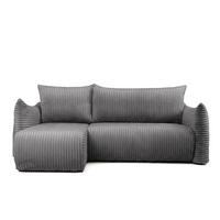 ECKSOFA Mailand Xs Mit Schlaffunktion - Dunkelgrau, Holzwerkstoff/Textil (154/226cm) - Fun Möbel