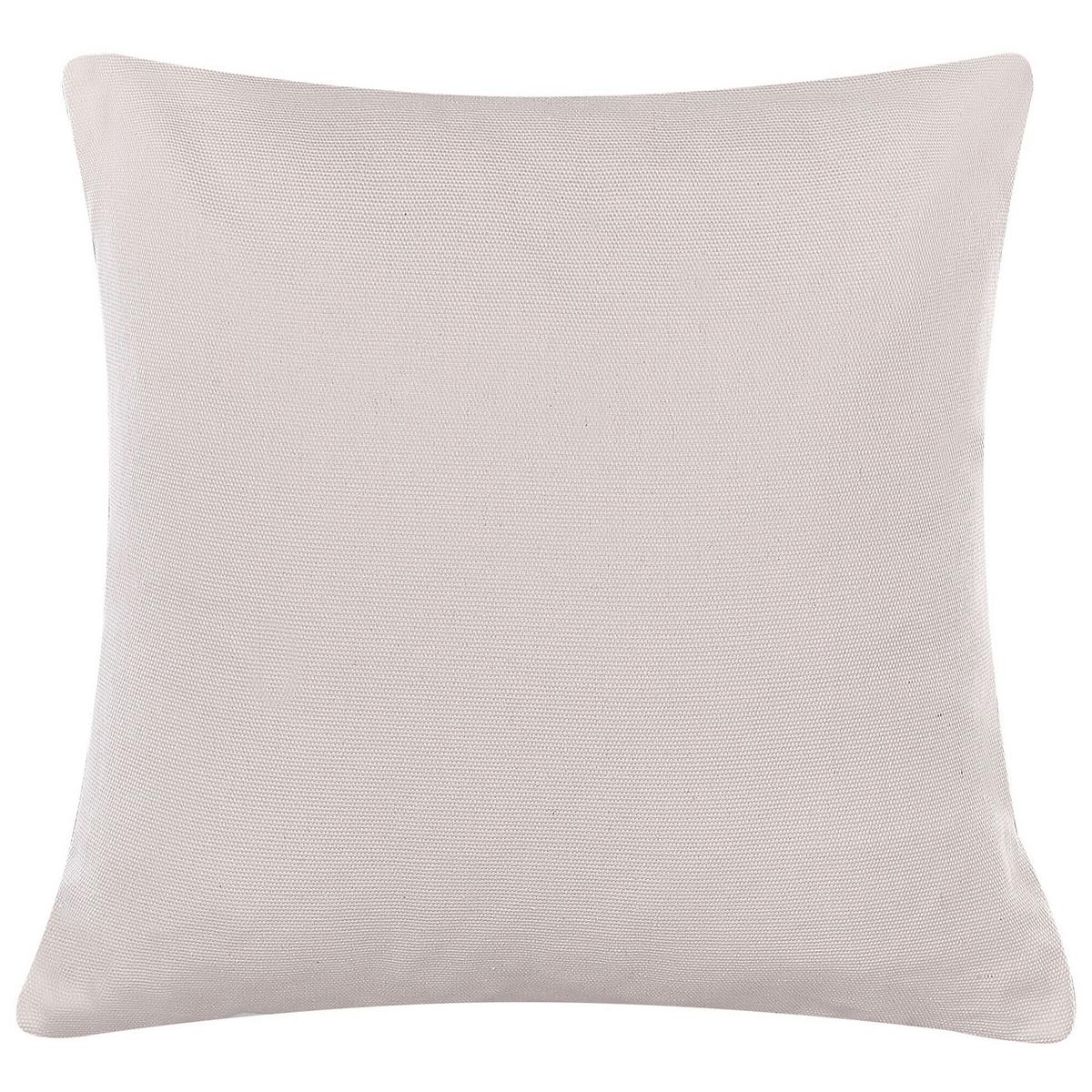 DEKOKISSEN 2er-Set Taupe 45/45 cm Tulipa - Graubraun, Naturmaterialien/Textil (45/45cm) - Beliani