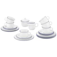 KAFFEESERVICE Compact Blaurand weiß-blau 20-tlg. - Blau/Weiß, Keramik (2/2/2cm) - Seltmann Weiden