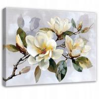 LEINWANDBILD Blumen Beton Grau 60x40 cm - Multicolor, Holzwerkstoff (60/40cm) - Wallarena