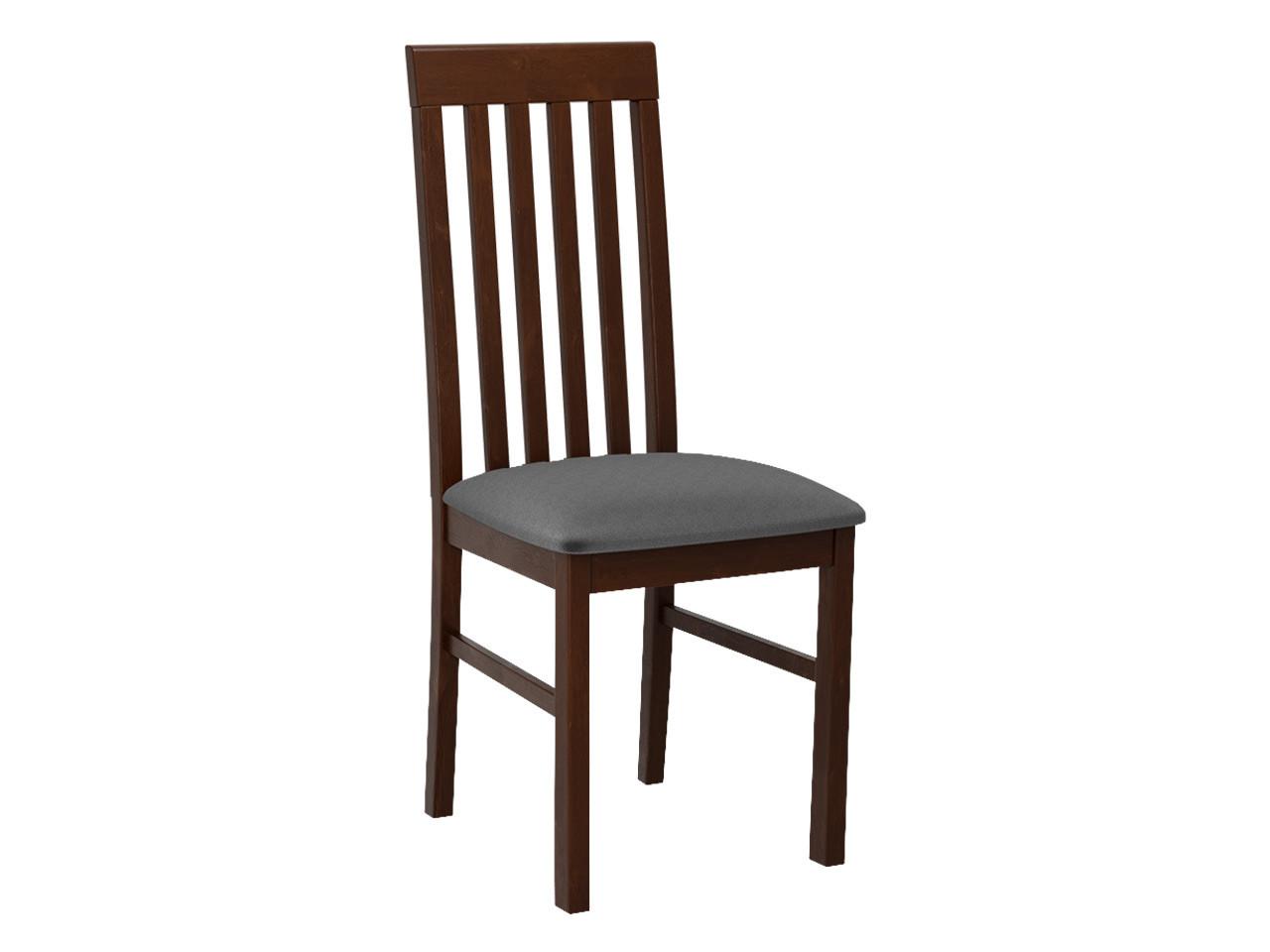 STUHL Nilo I, Holzfarbe: Walnuss - Dunkelgrau/Walnussfarben, Holz (43/96/48cm) - MIRJAN24