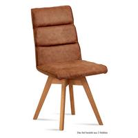 ESSZIMMERSTUHL drehbar (2er-Set) Doris 47x92x60 Eiche geölt/Cognac - Cognac/Eichefarben, Kunststoff (60/92/47cm) - 58aufmkessel