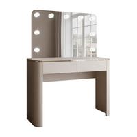 SCHMINKTISCH AVELINE mit Spiegel und LED-Beleuchtung - Kaschmir, Holzwerkstoff (110/80/40cm) - Lookway