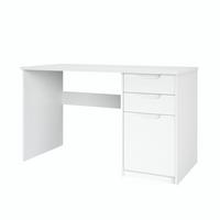 SCHREIBTISCH Logan Fronten in Weiß matt - Weiß, Holzwerkstoff (60/129/76cm) - Vladon