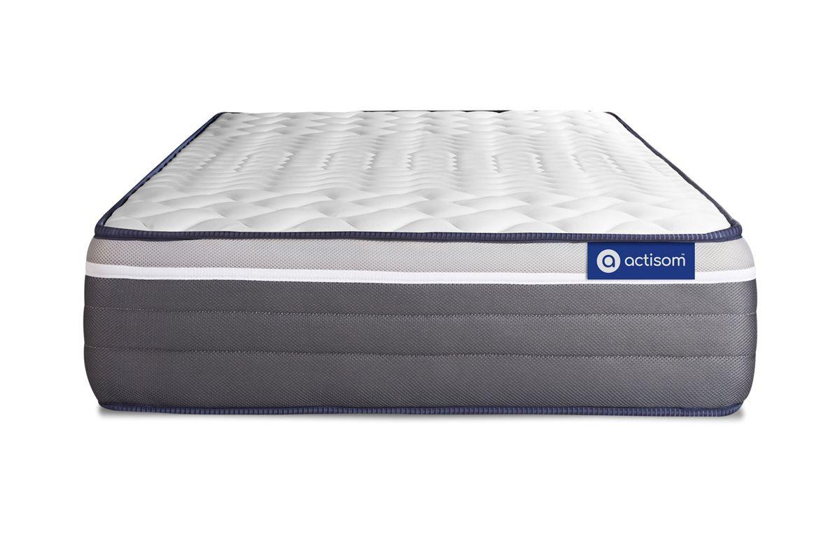 BETT Actimemo plus Memory-Schaum 80 x 200 cm h4 - Kit Bettgestell Grau - Beige/Grau, Karton/Holz (80/200cm) - ACTISOM