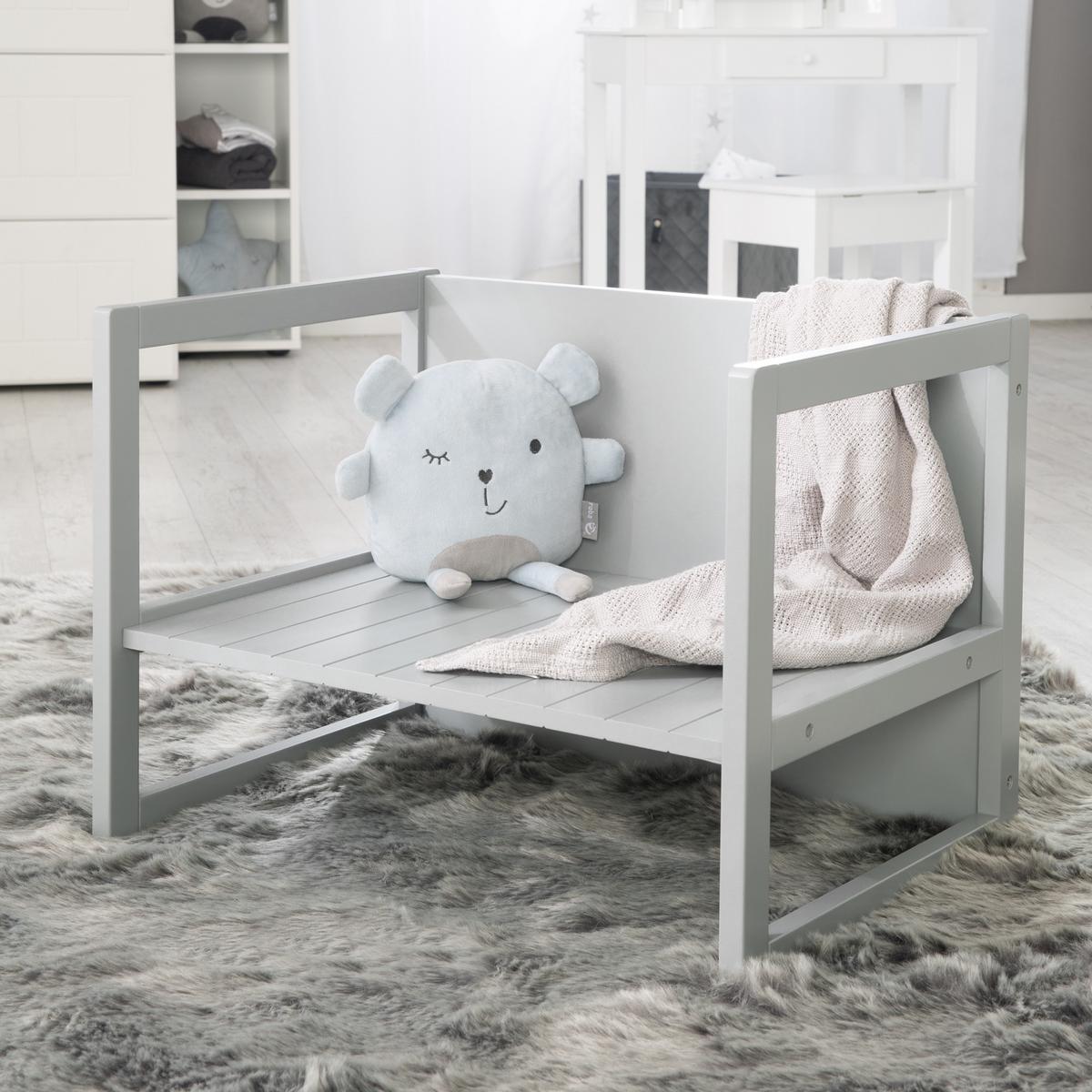 SITZBANK/ TISCH - Grau, Holzwerkstoff (61/44/44.5cm) - Roba