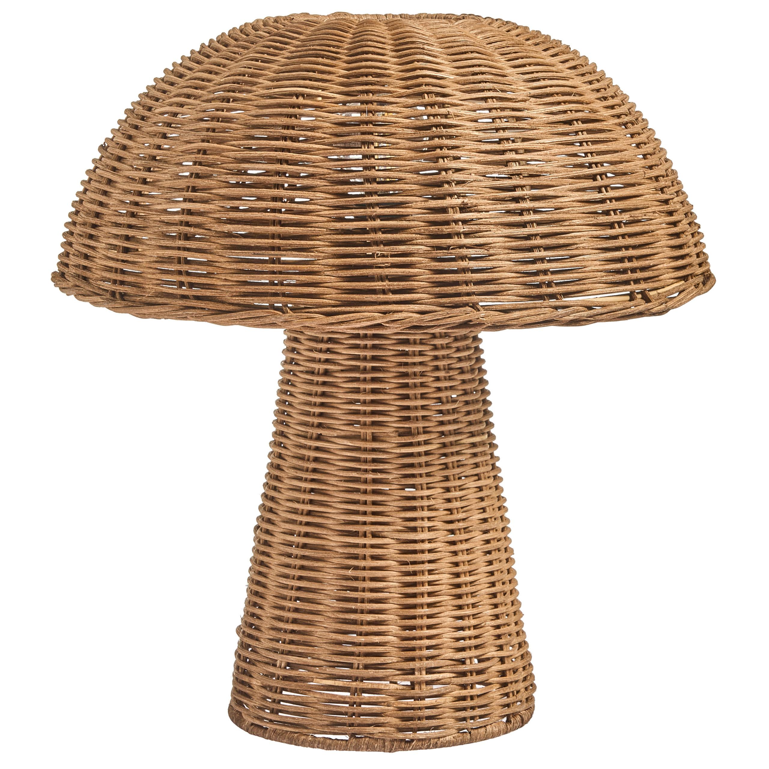 TISCHLAMPE Naturfarben Alero - Naturfarben, Kunststoff (31/31/35cm) - Beliani