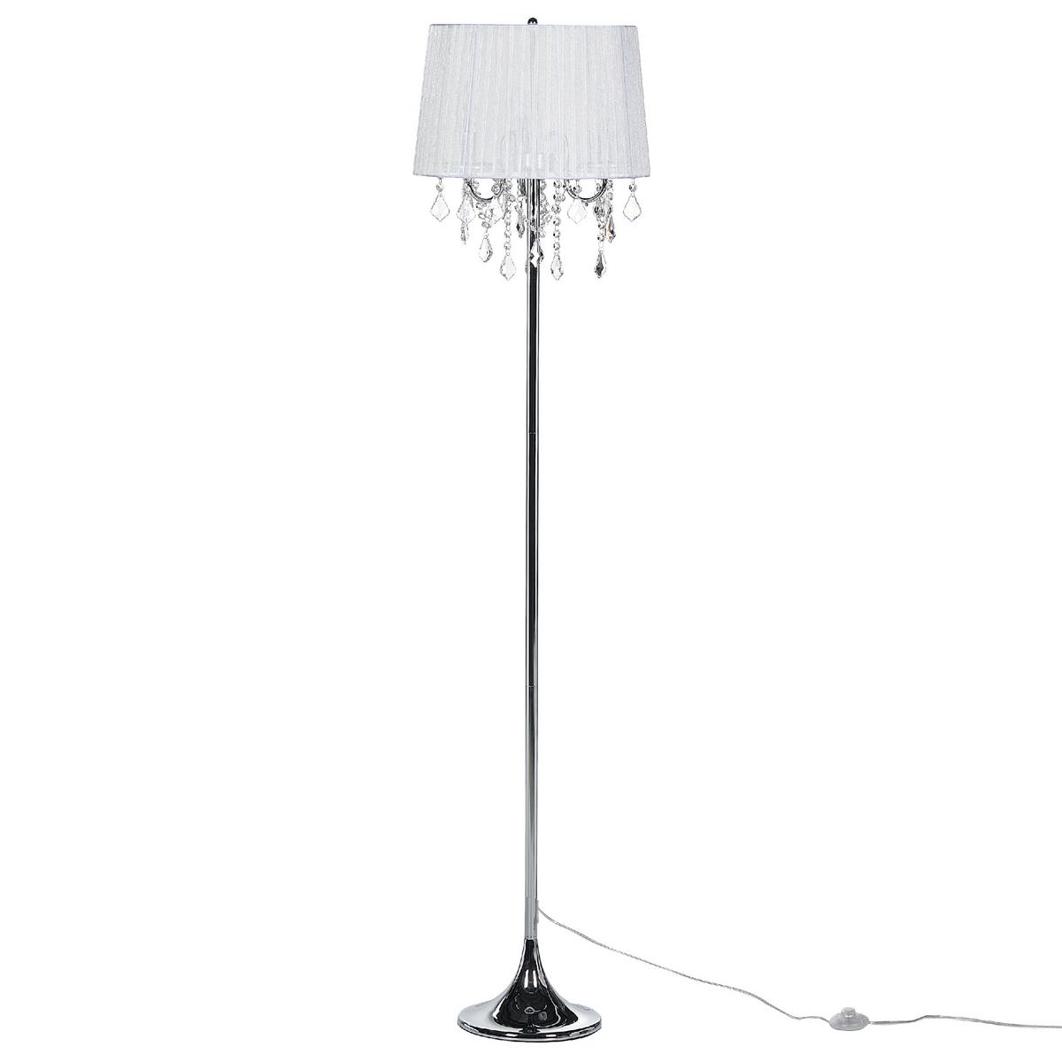 STEHLAMPE Evans 40/40/165 cm - Silberfarben, Metall (40/40/165cm) - Beliani