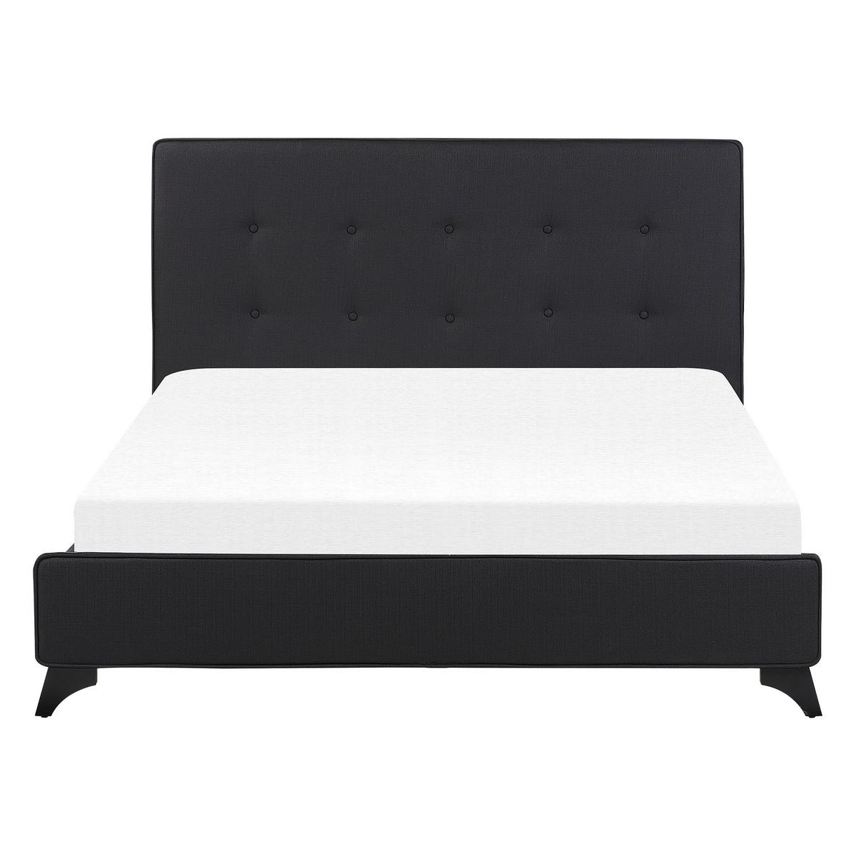 POLSTERBETT 140/200cm Schwarz Ambassador - Schwarz, Textil (140/200cm) - Beliani