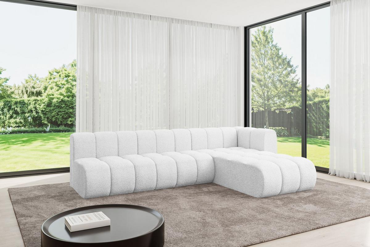 ECKSOFA modulares Sofa Darnel-L2 - 296x177x70 cm Weiß - Weiß, Holzwerkstoff/Textil (296/177cm) - ALTDECOR