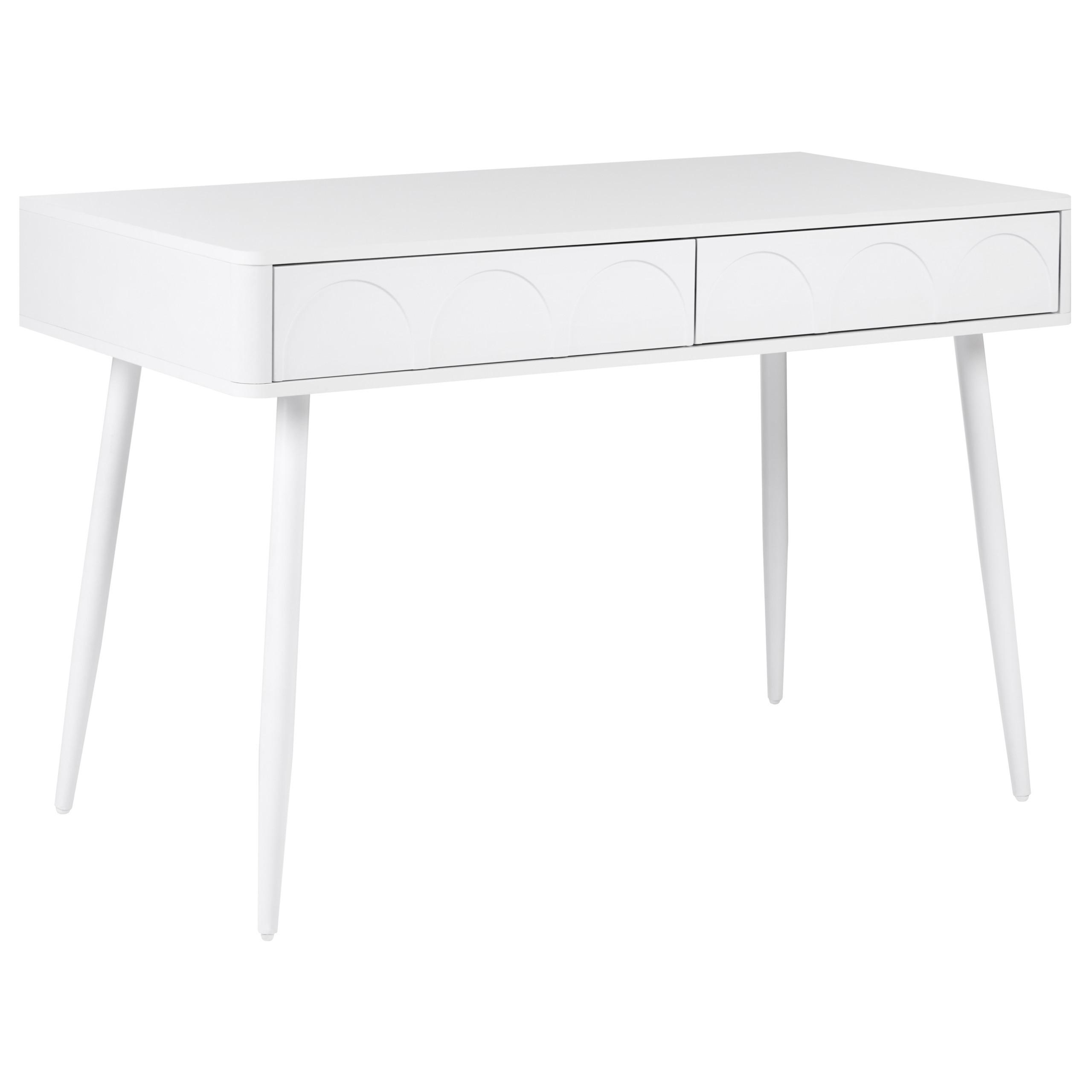 SCHREIBTISCH Weiß 120/60 cm Eslane - Weiß, Holzwerkstoff (60/120/78cm) - Beliani