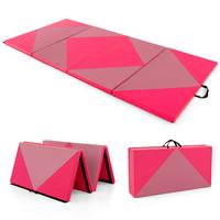 SPORTMATTE Rosa - Pink/Altrosa, Leder (240/120cm) - COSTWAY