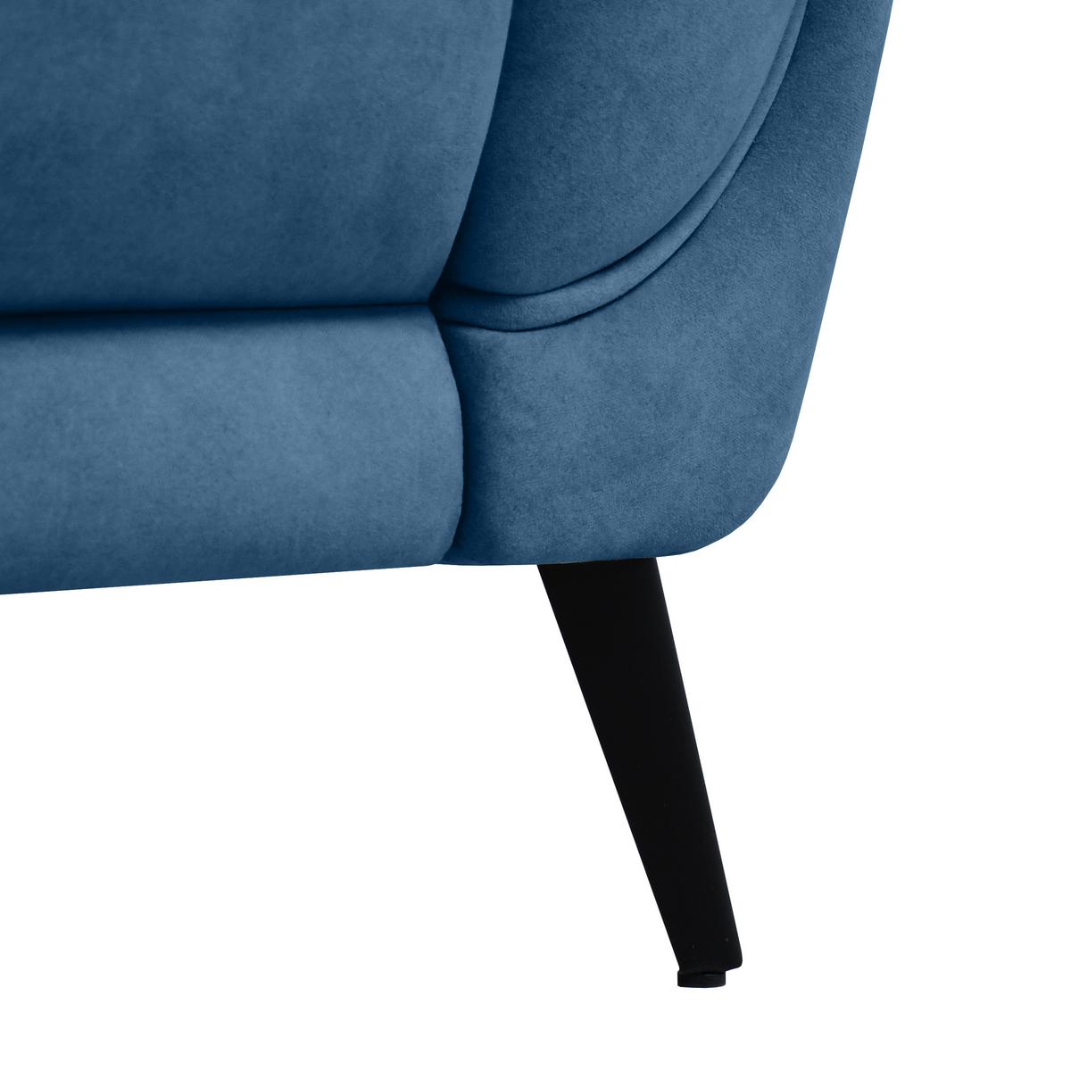 RELAXSESSEL Comfort, mit elektrischer Verstellung und verstellbarer Kopfstütze, Blau - Blau/Schwarz, Textil (103/97/102cm) - Beautysofa