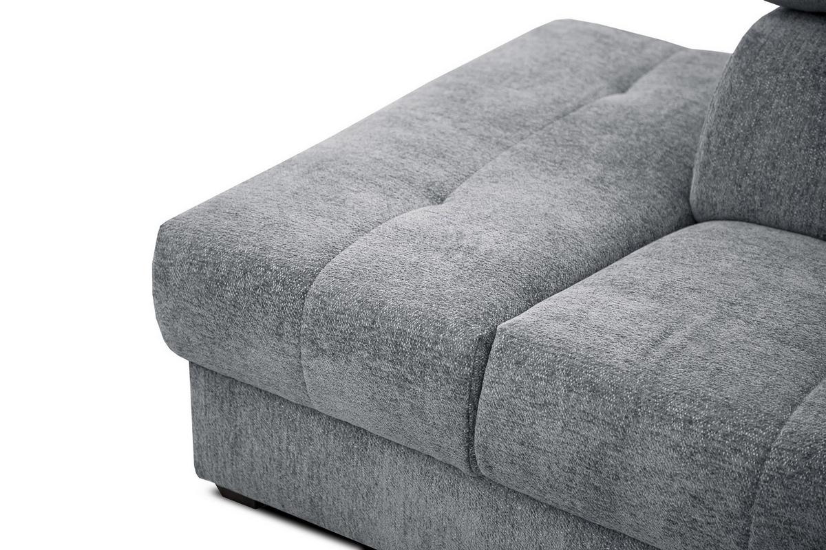 ECKSOFA CALVERA 5-Sitzer mit 1 Relaxfunktion, grau - Grau, Holzwerkstoff/Textil (239/298cm) - Wozimo