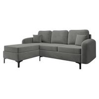 ECKSOFA Venice, Seite: Links - Schwarz, Holz/Textil (225/172cm) - MIRJAN24