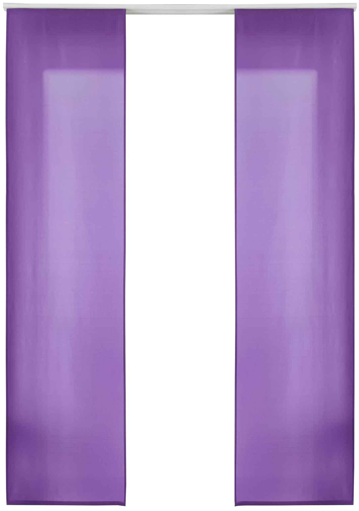 VORHANG 2ER SET HxB 245x60 cm Lila - Lila, Textil (60/245cm) - Gardinenbox
