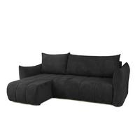 ECKSOFA Ontario Xs Mit Schlaffunktion - Schwarz, Holzwerkstoff/Textil (154/226cm) - Fun Möbel