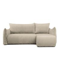 ECKSOFA Mailand Xs Mit Schlaffunktion - Taupe, Holzwerkstoff/Textil (226/154cm) - Fun Möbel