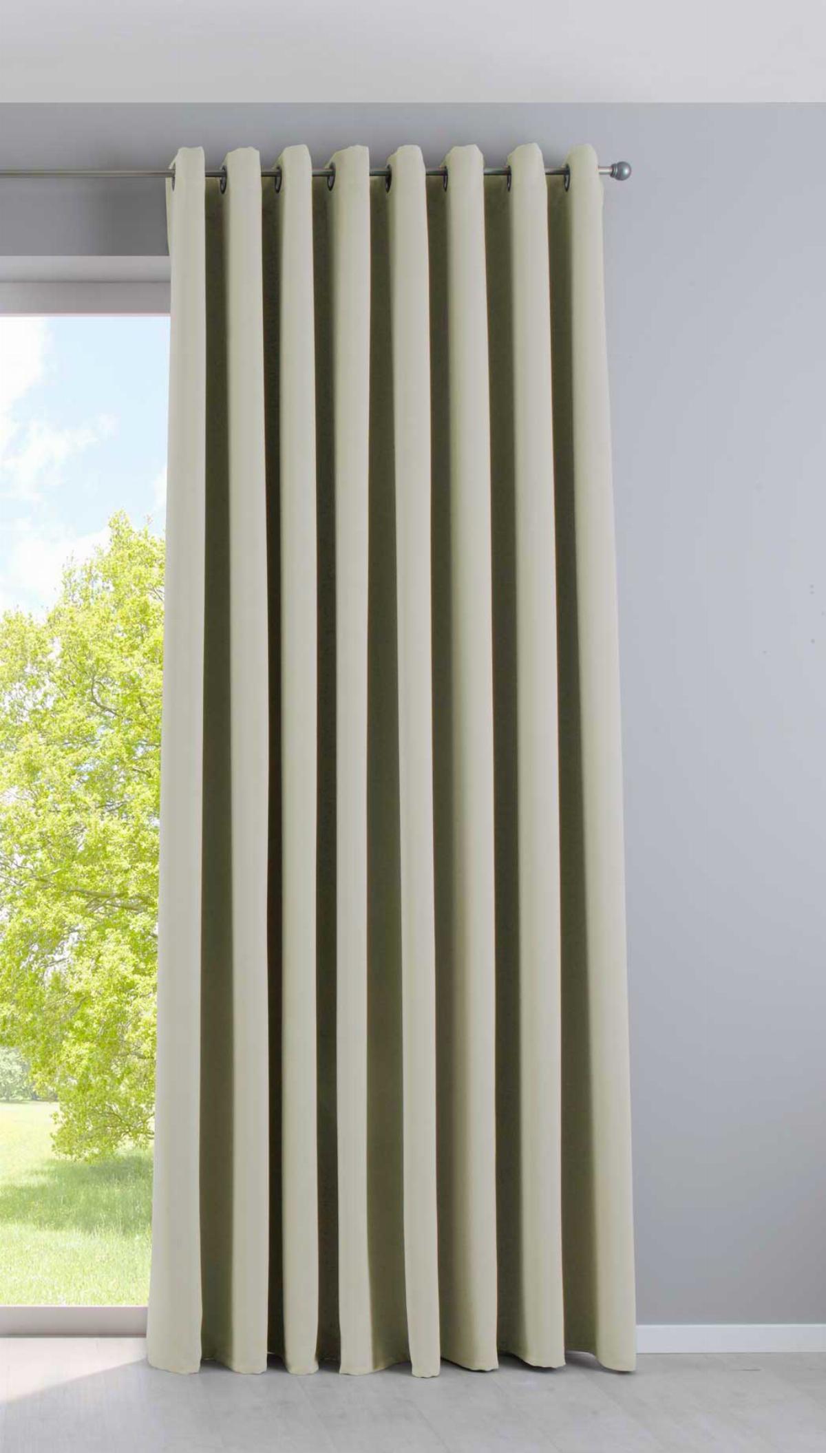 VORHANG »NEW YORK« HxB 225x295 cm Beige - Beige, Textil (295/225cm) - Gardinenbox