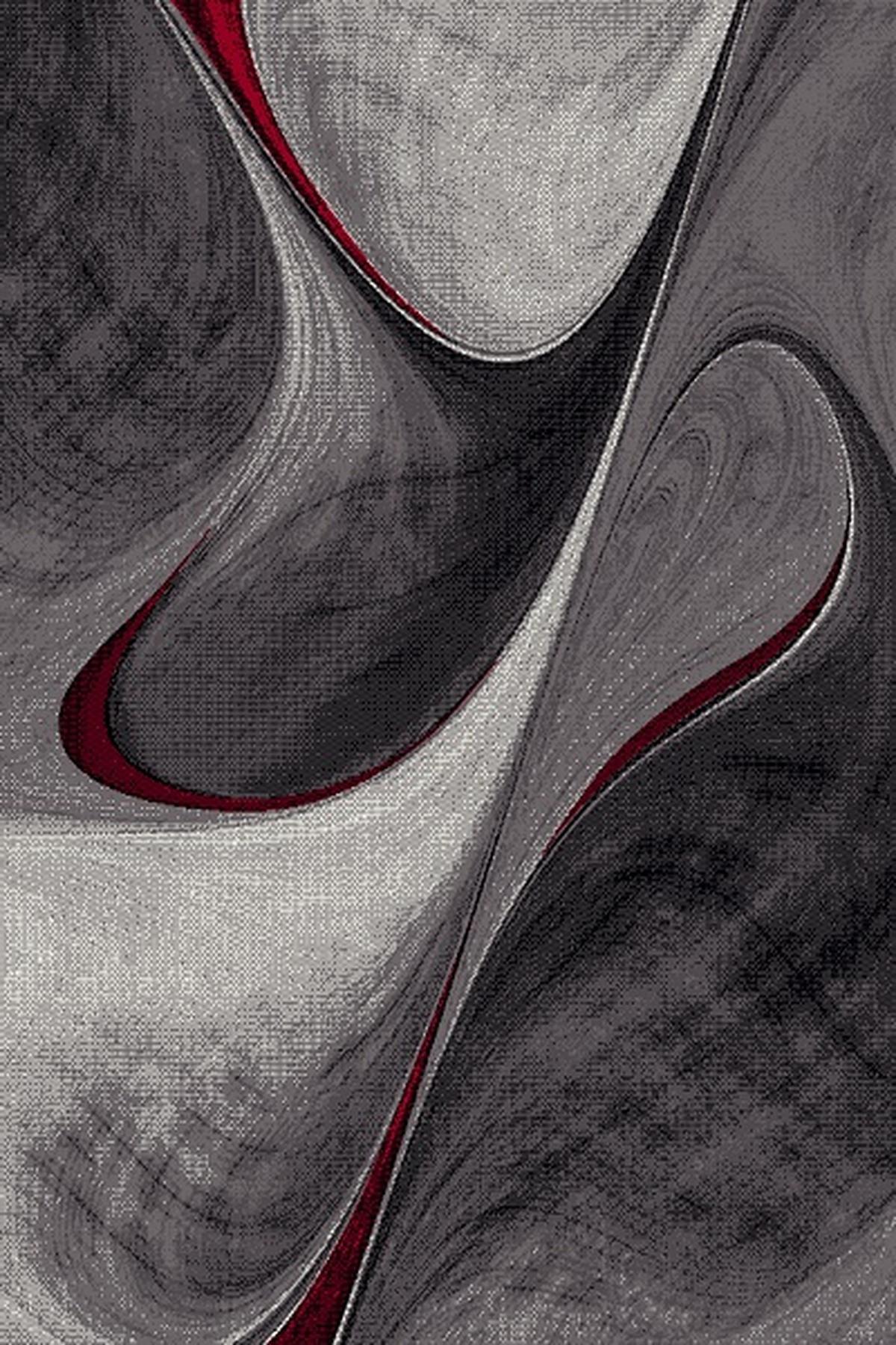 TEPPICHLÄUFER Abstrakt BIENO Polypropylen Rot 80 x 150 cm - Rot, Textil (80/150cm) - KADIMA DESIGN