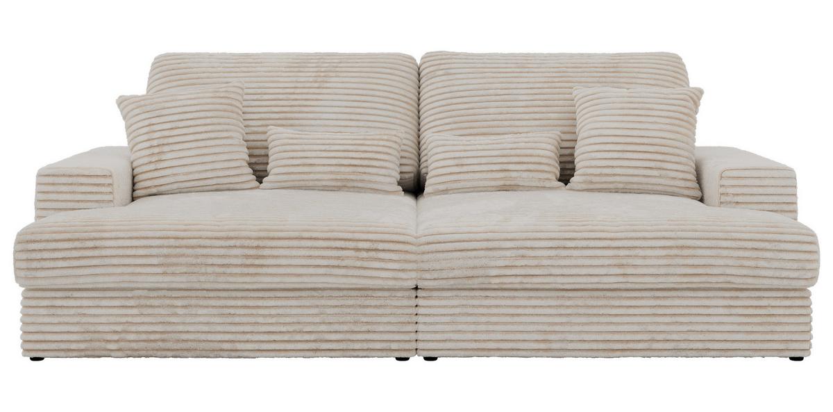 3-SITZER SOFA ANERO - Beige Cord - Beige/Creme, Kunststoff/Textil (292/107/163cm) - MKS