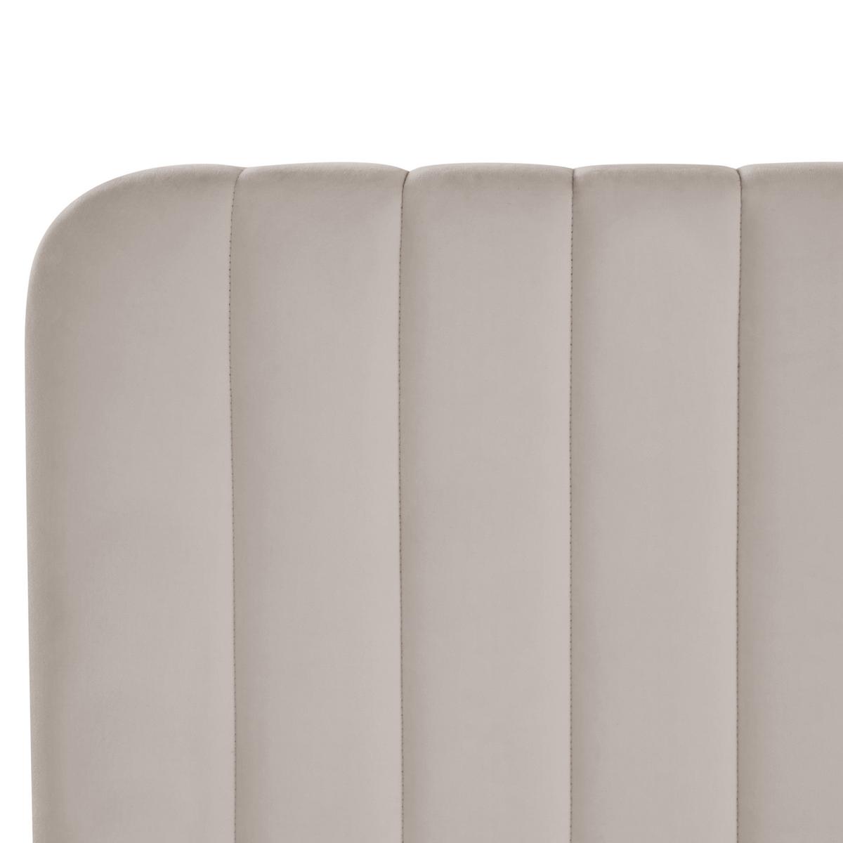 BETT mit Stauraum 180/200 Stoff Taupe Lunan - Taupe, Textil (180/200cm) - Beliani