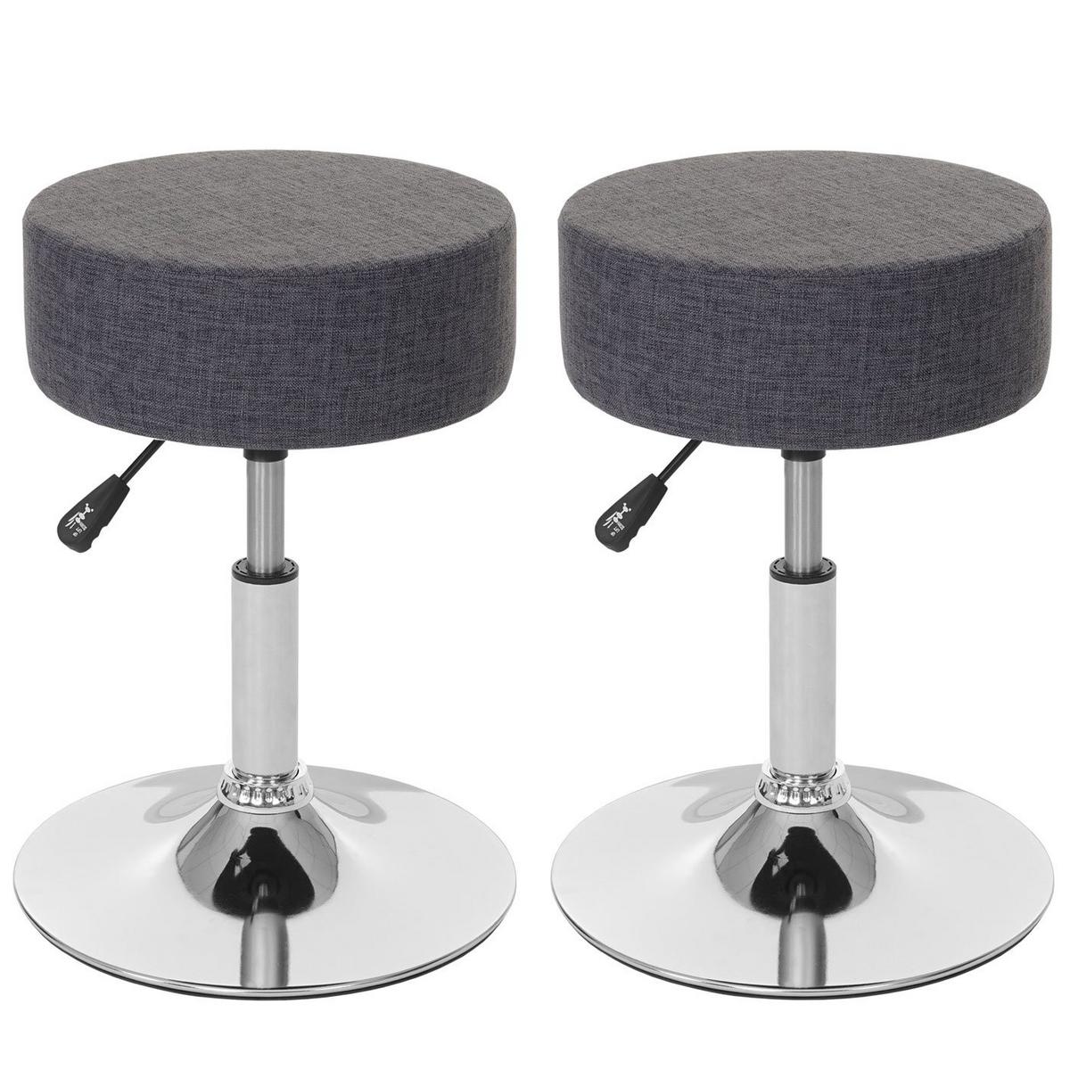 HOCKER Grau 2er-Set - Grau, Textil (35/55/35cm) - MCW