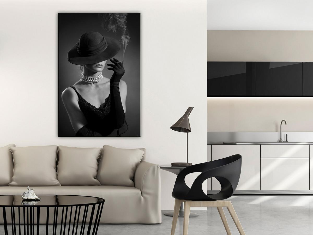 KUNSTDRUCK Schwarz-Weiß 60/90 cm - Schwarz, Textil (60/90cm) - KUNSTLOFT