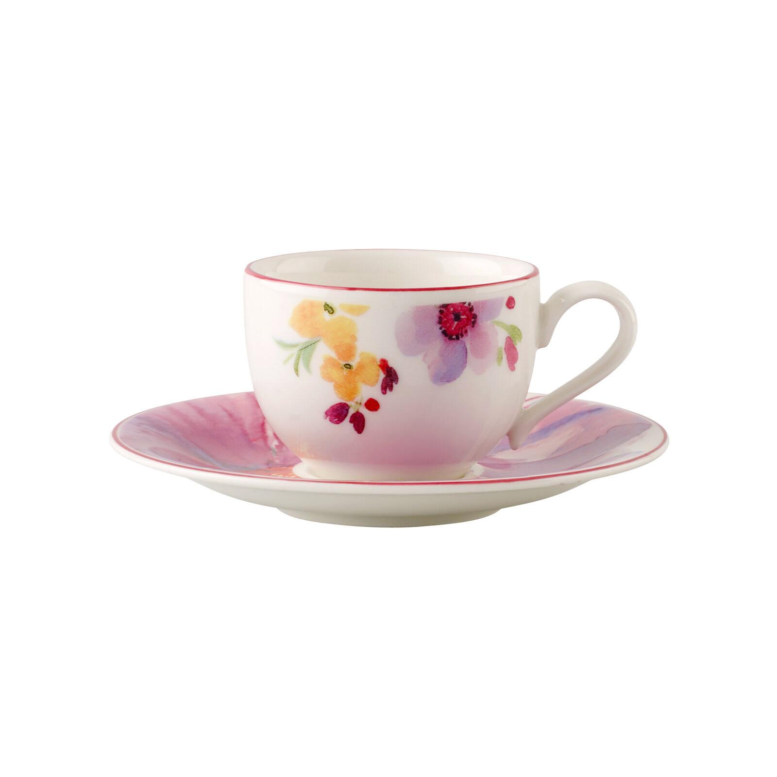 ESPRESSOTASSE MIT UNTERTASSE Mariefleur Basic bunt 80 ml - Multicolor, Keramik (2/2/2cm) - Villeroy & Boch