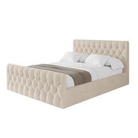POLSTERBETT mit Bettkasten, Fußteil und Lattenrost, Boxbett mit Matratze H3/H4 - RENO-Z 180x200 Beige - Creme, Holzwerkstoff/Textil (180/200cm) - ALTDECOR
