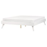BETT mit Lattenrost 160x200 cm Weiß Berric - Weiß, Holzwerkstoff (160/200cm) - Beliani