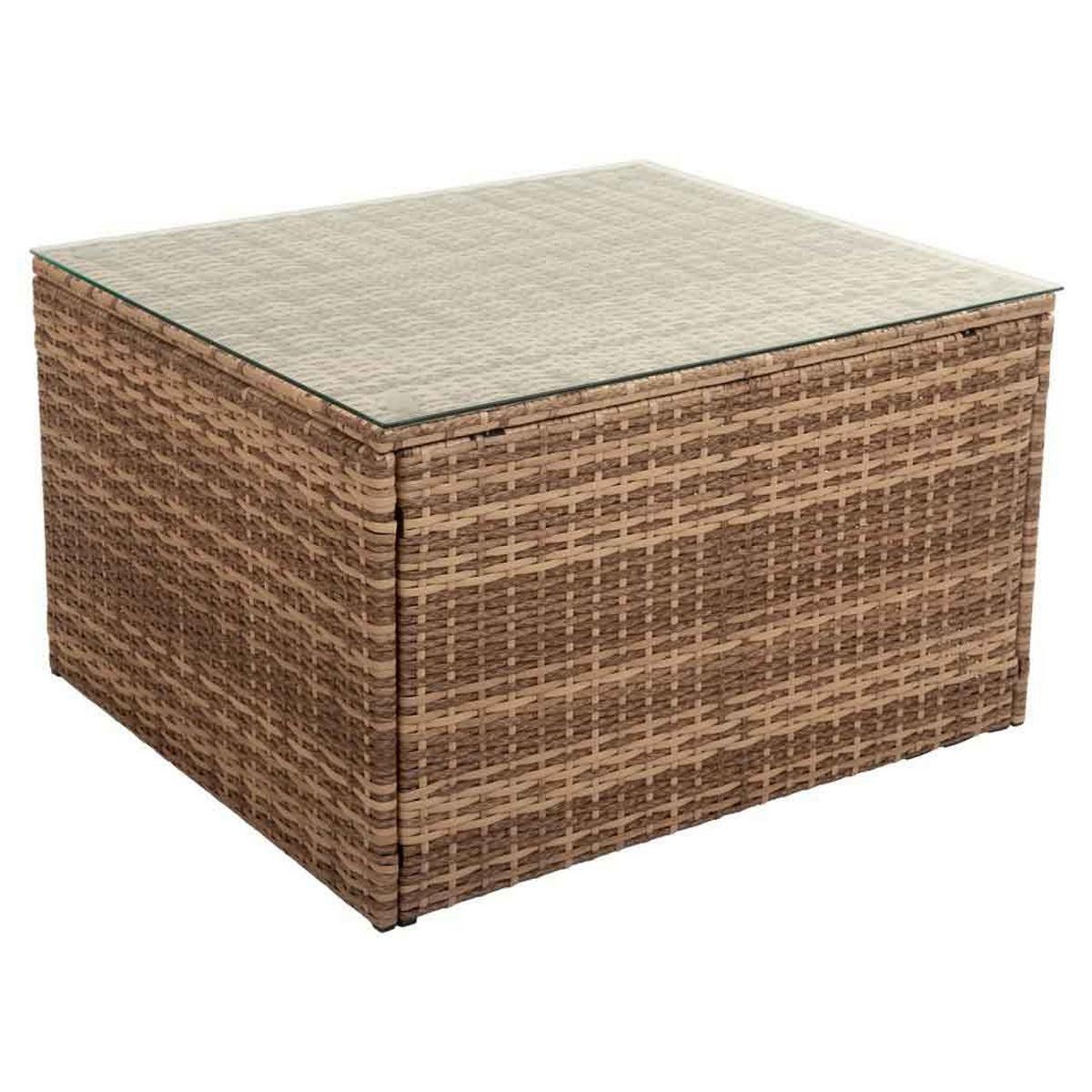TISCH, SOFA und SESSEL, 4-tlg, braun - Braun, Naturmaterialien - Wanderlust