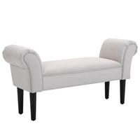 SITZBANK für Schlafzimmer Flurbank Polsterbank MDF Schaumstoff Grauweiß - Grau, Kunststoff (36/51/102cm) - HOMCOM