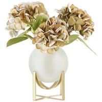 Dekor Váza Samantha - aranyszínű/fehér, Romantik / Landhaus, Üveg/fém (15,5/20cm) - Modern Living
