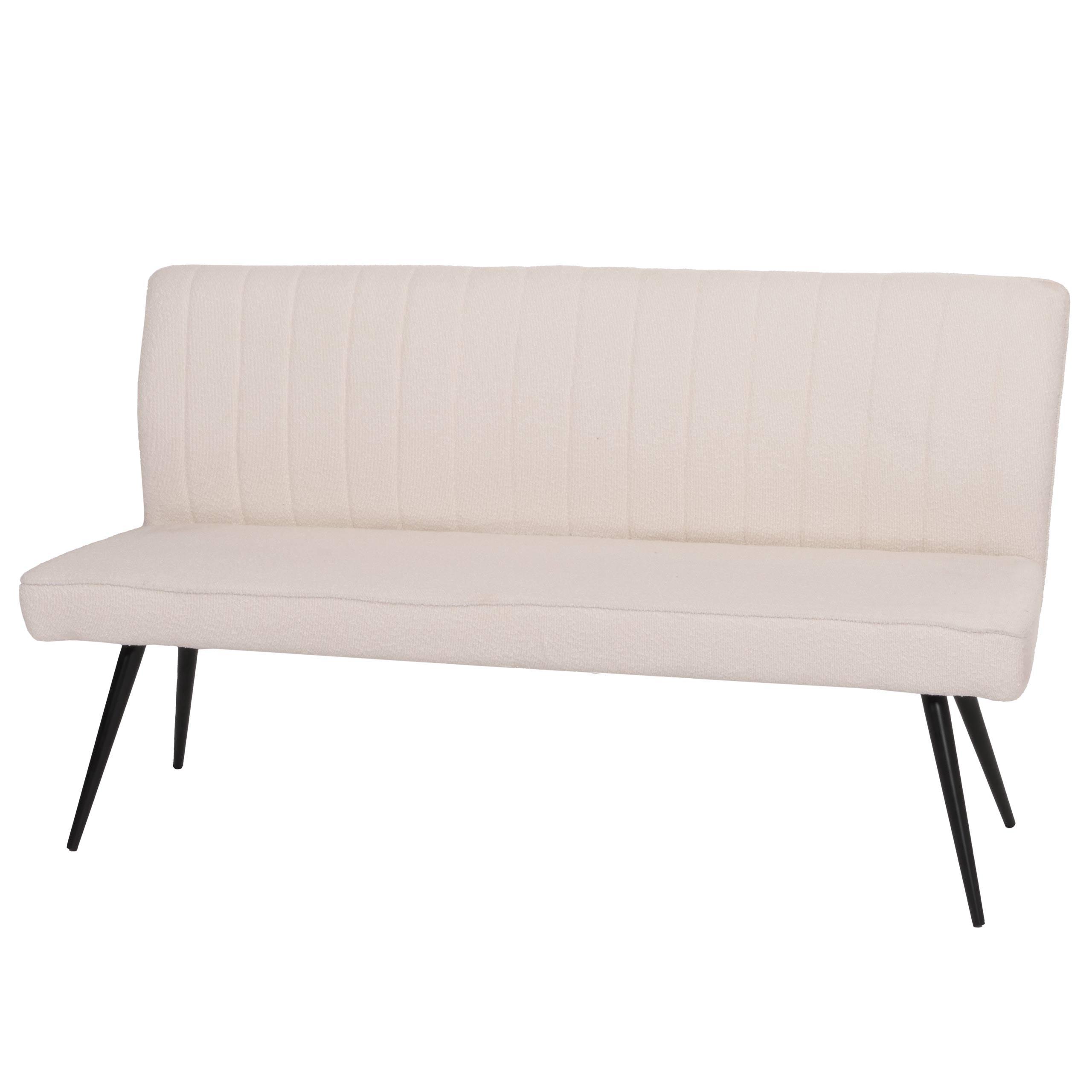 SITZBANK Beige - Dunkelgrau/Beige, Textil (160/90/60cm) - MCW