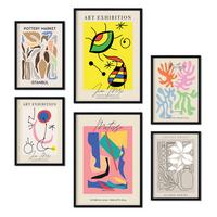 POSTER Set Mit 6 Abstrakten Kunst Sammlung A3 & A4 Rahmenlos - Klar, Papier (29/3cm) - Nacnic
