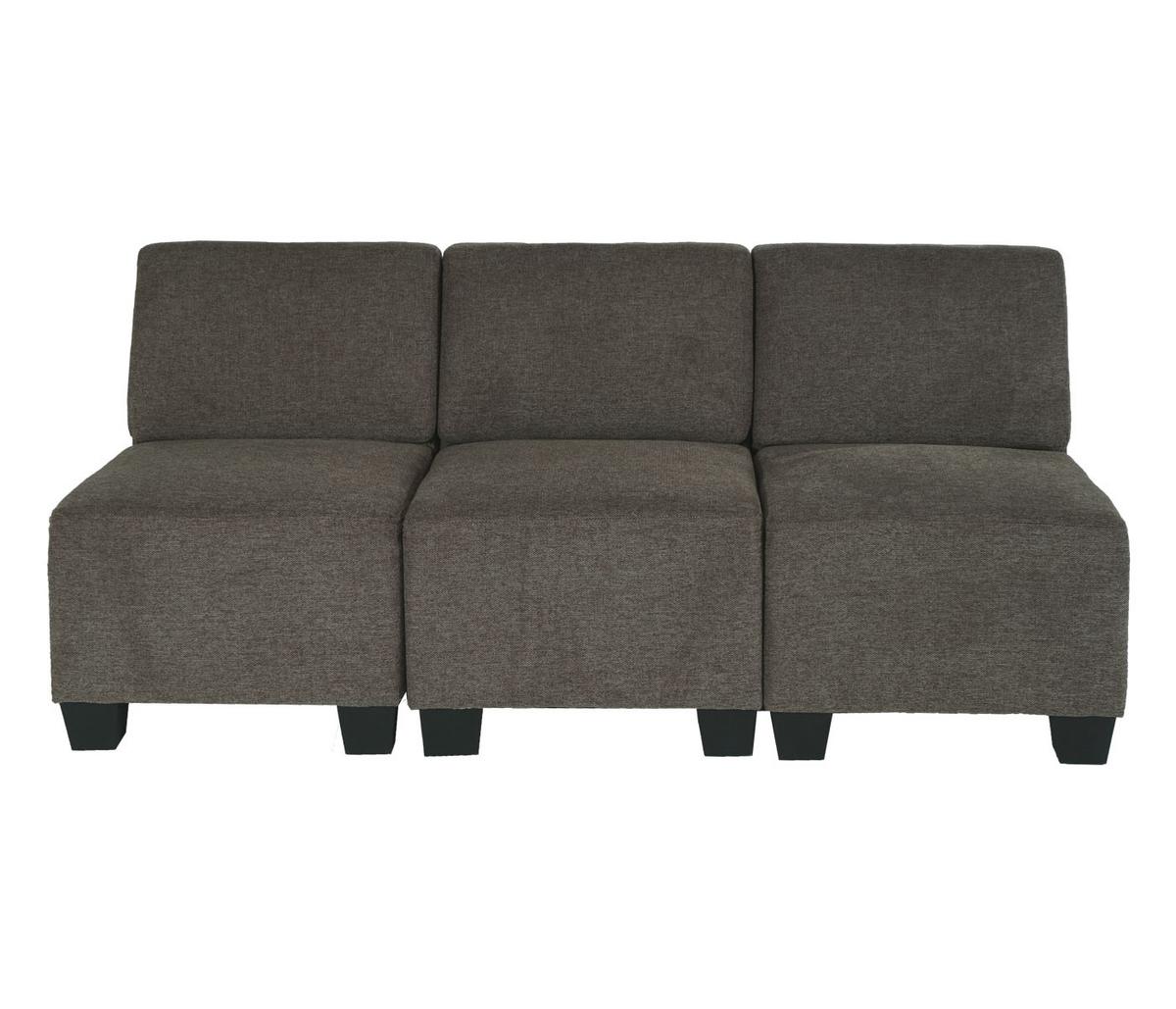3-SITZER SOFA COUCH MODULAR Braun - Braun, Textil (171/76/72cm) - MCW