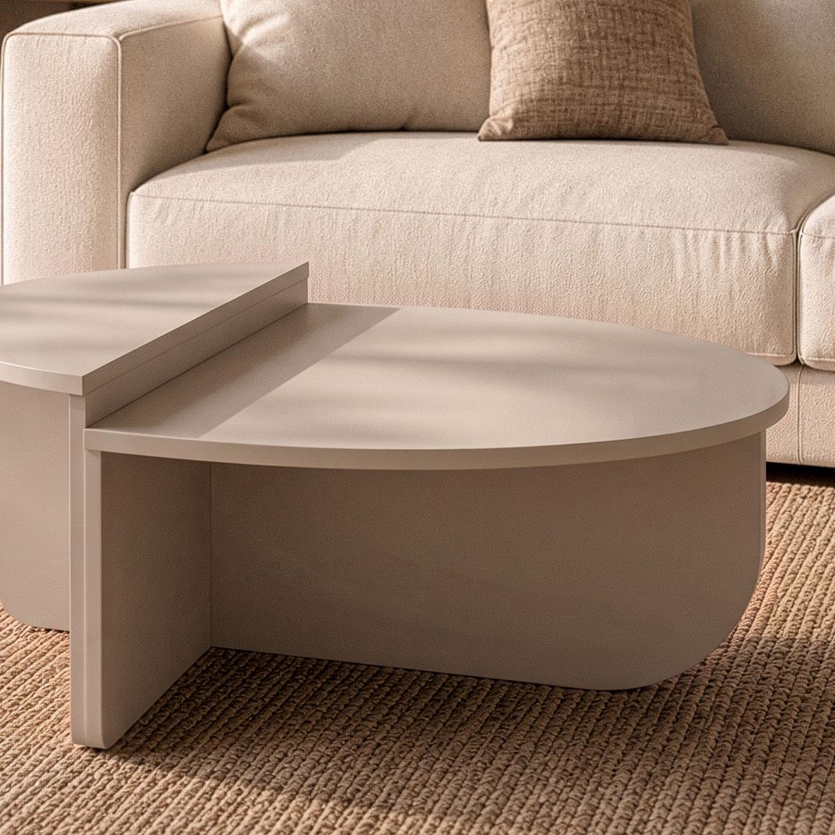 COUCHTISCH (2er-Set) orion 90/90/35 cm - Kaschmir, Holzwerkstoff (9.5/90/35cm) - Calicosy