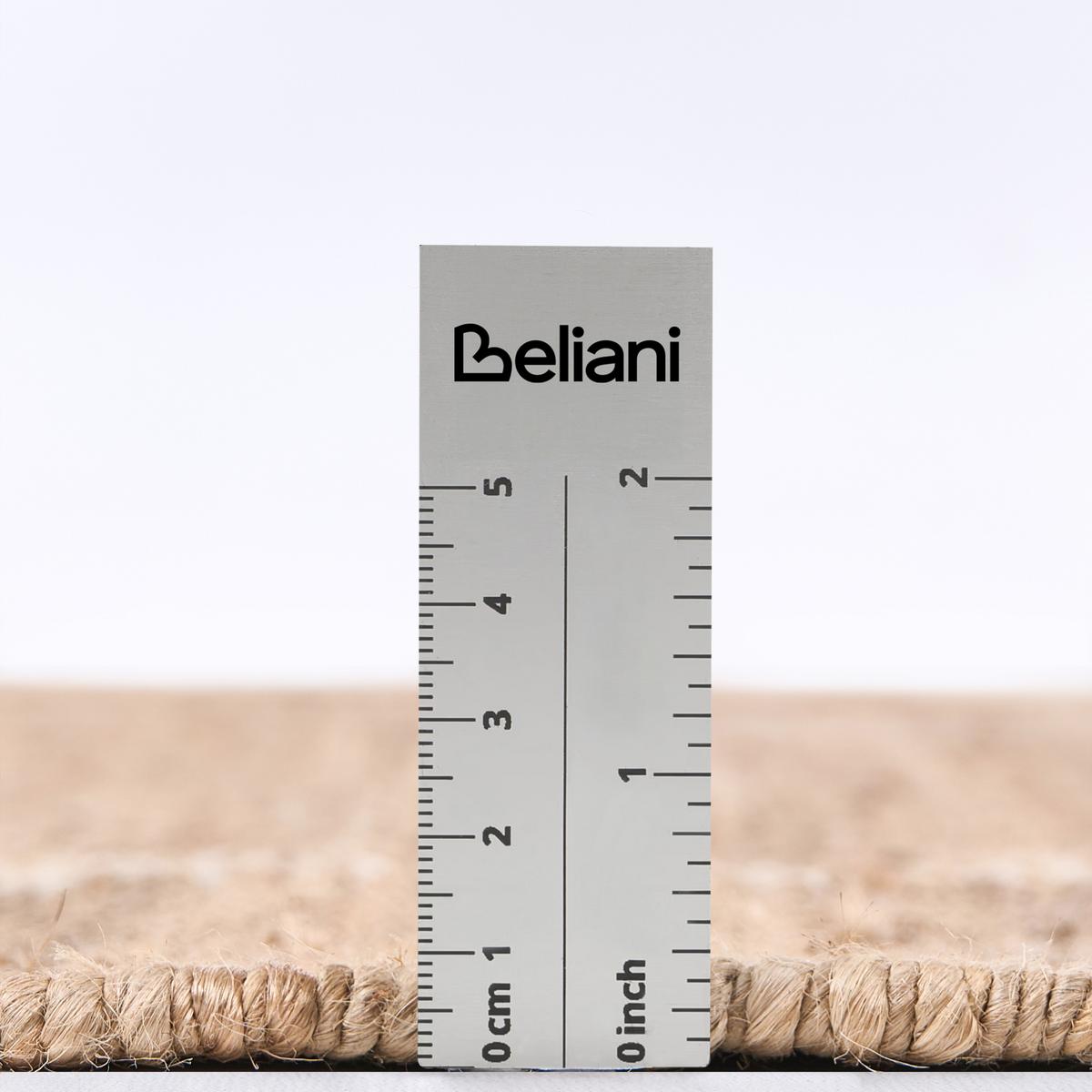 TEPPICH Schwarz/Beige 160/230 cm Jute Gondia - Beige, Textil (160/230cm) - Beliani