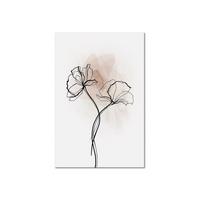 KUNSTDRUCK Grau 40/60 cm - Schwarz/Grau, Textil (40/60cm) - KUNSTLOFT