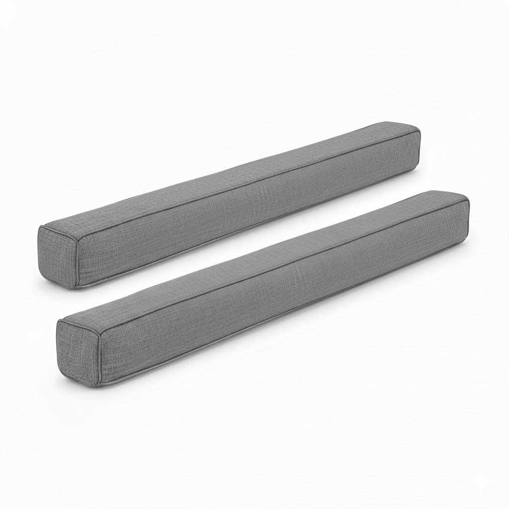 ZUGLUFTSTOPPER Levante OM 6,5x100cm Grau (2tlg) - Grau, Textil (6/100cm) - Beautissu 