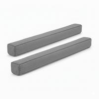 ZUGLUFTSTOPPER Levante OM 6,5x90cm Grau (2tlg) - Grau, Textil (6/90cm) - Beautissu 